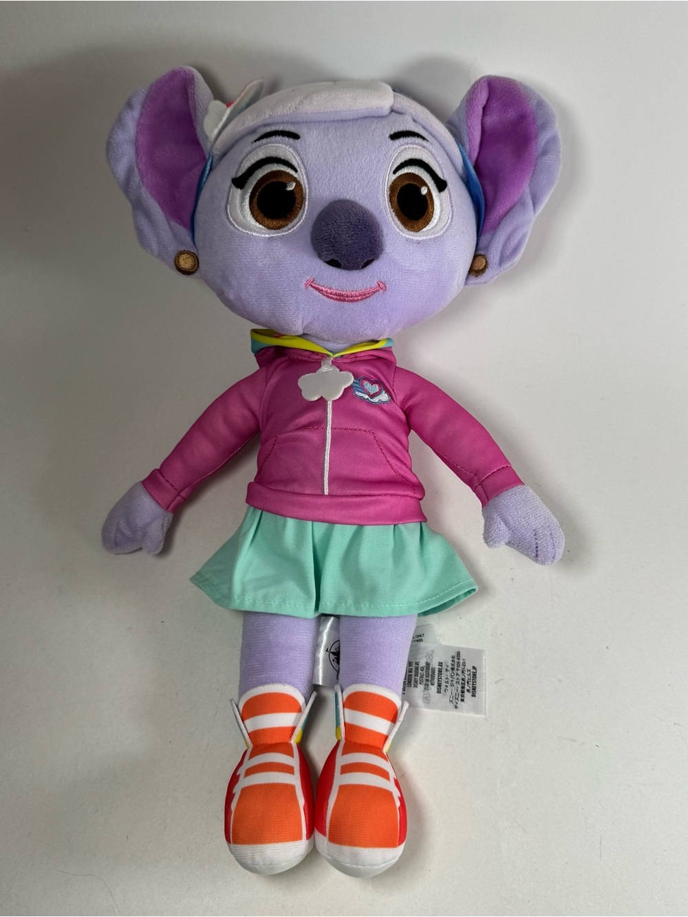 Disney Plush Tots KC Purple Koala Bear 15" Pink Turquoise Orange Stuffed Toy